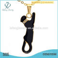 Spezielle Design schwarze Hund Form Edelstahl Anhänger für Gold Kette